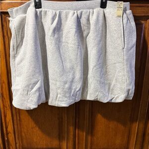 Aerie Light Gray Midi Bubble Skort